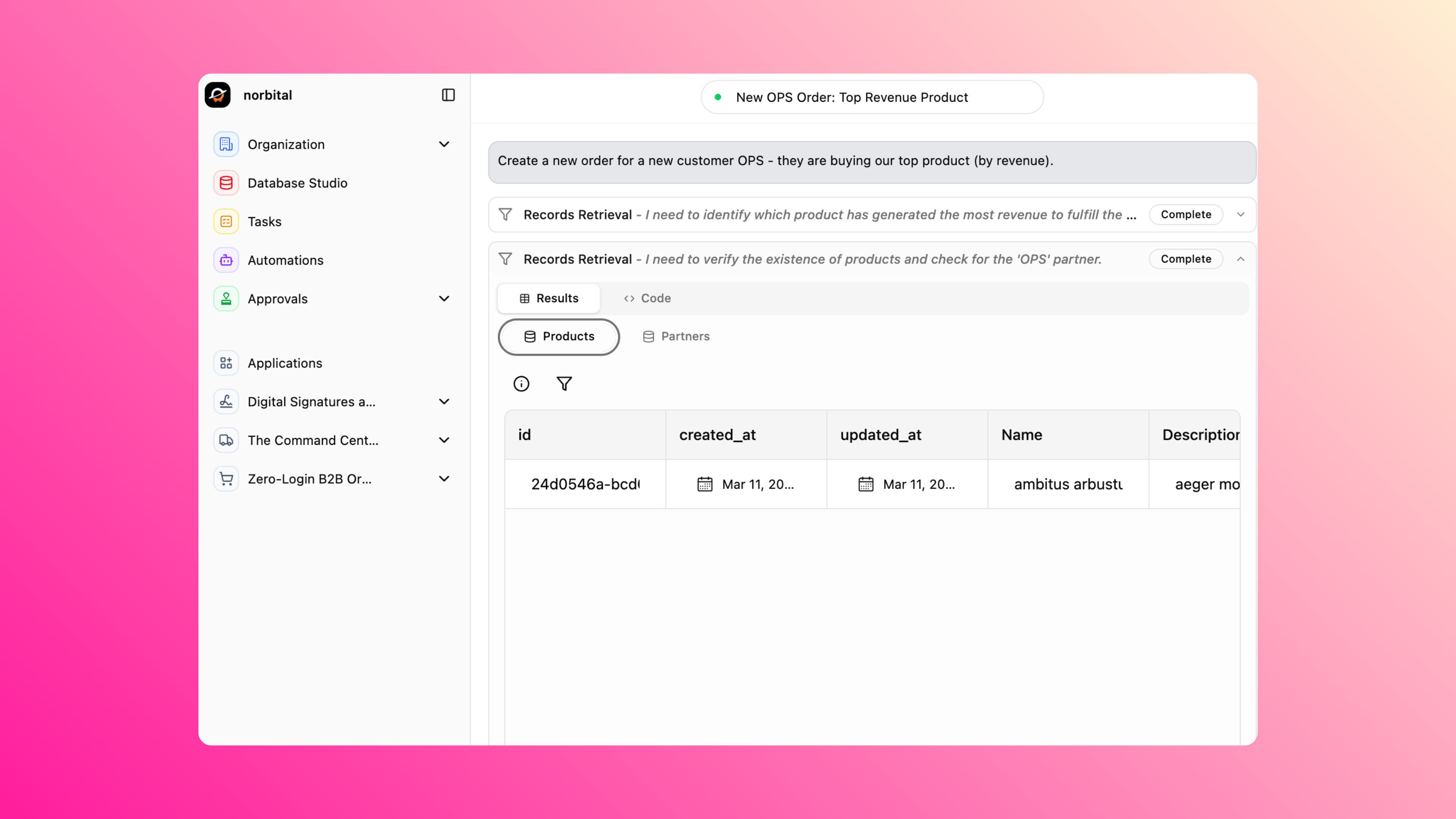 Commander workspace showing AI-assisted setup and coordinated execution